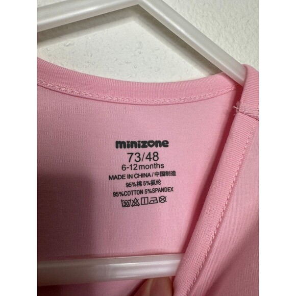 Minizone Baby Girls 6-12 Months Romper Jumpsuit Pink Sleeveless Stretchy NWT - Picture 4 of 9